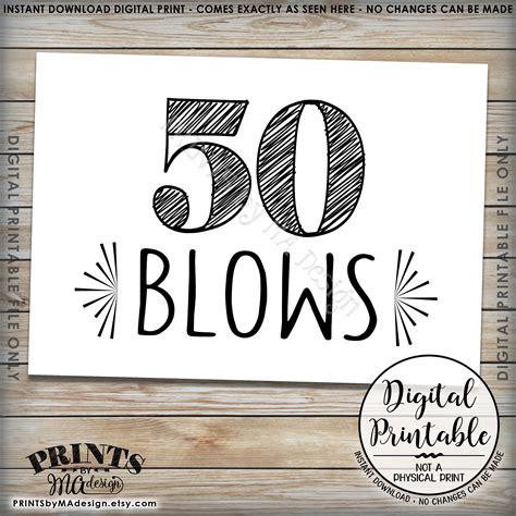 50 Blows Free Printable